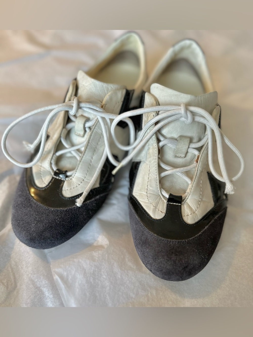 Salvatore Ferragamo Lace-Up Tennis Flats - Picture 6 of 16